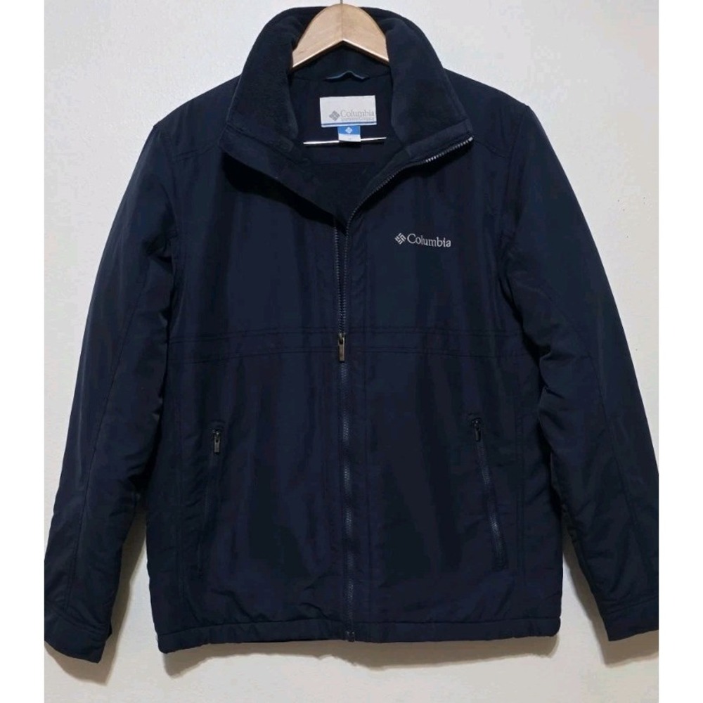 Columbia Jacket Men M Blue Omni Shield Rain Resistant Full Zip Softshell Outdoor